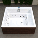 Whirlpool zum Aufstellen / quadratisch / Zweisitzer / Holz