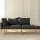 Ecksofa / modern / für Schlafzimmer / grau