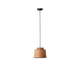 moderne Deckenleuchte / rund / Metall / Rattan
