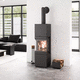 Holz-Kaminofen / 7,5 kW / Multibrennstoff / freistehend