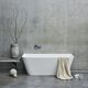 freistehende Badewanne / Verbundwerkstoff / weiß