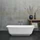 freistehende Badewanne / Verbundwerkstoff / weiß