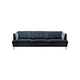 blaues Sofa / grün / Stoff / Holz