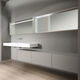 wandhängender Waschtisch-Unterschrank / Holz / modern / mit Schubladen