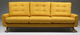modernes Sofa / Stoff / gelb / 3 Plätze