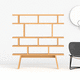 Trennwand-Regal / modern / Eiche