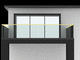 Glasplatten-Balkon / Aluminium