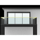 Glasplatten-Balkon / Geländer / Aluminium / anodisiertes Aluminium