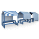 moderner Picknicktisch / galvanisiertem Stahl / Stahl / aus lackiertem Stahl