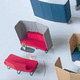 moderne Bank / Stoff / Verbundwerkstoff / Schaumstoff