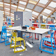 bodenstehender Schreibtisch / modern / melaminbeschichtet / gerade