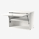 wandmontiertes Ablagemöbel / modern / lackiertes MDF / weiß
