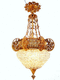 Barock-Kronleuchter / Glas / Bronze / OLED