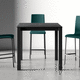moderner Stehtisch / Laminat / Hartglas / Keramik