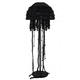 Bodenlampe / Metall / Stoff / Holz