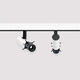 LED-Schienenleuchte / rund / Aluminium / für Gewerbegebrauch