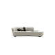 rundes Sofa / modern / Leinen / weiß