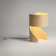 Tischlampe / Holzfurnier / modern / beige