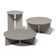 moderner Couchtisch / Metall / Gestell aus Metall / rund