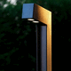 Edelstahl-Leuchtpoller / für Garten / minimalistisches Design / mit Diffusor aus Hartglas