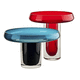 moderne Vase / geblasenes Glas / blau