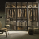 Modul-Kleiderschrank / modern / Rauchglas / Metall