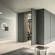 Begehbarer Kleiderschrank / Modul / modern / melaminbeschichtet / mit Flügeltür