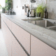 moderne Küche / Stein / Beton / Linoleum