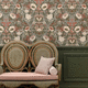 Vintage-Tapete / Vlies / Motiv / Stoffoptik