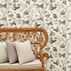 moderne Tapete / Vlies / Blumenmotiv / Tiermuster