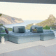 Modulsofa / modern / Stoff / grau