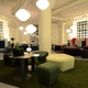 moderner Couchtisch / MDF / Esche / Stahl