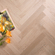 Mehrschichtparkett / Eiche / Mattfinish / verklebt