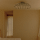moderne Deckenleuchte / rund / Polyester / Stoff
