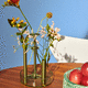 moderne Vase / Aluminium / Glas / Tisch