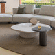 moderner Couchtisch / lackiertes Metall / Gestell aus lackiertem Metall / rechteckig