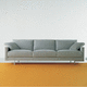 modernes Sofa / grau / Stoff / 3 Plätze