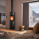 Holz-Kaminofen / 5 kW...10 kW / wandmontiert / modern