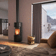 Holz-Kaminofen / 5 kW...10 kW / wandmontiert / modern