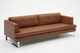 modernes Sofa / braun / Leder / Contract