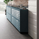 bodenstehendes Ablagemöbel / modern / für Büro / orange