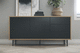 Sideboard / skandinavisches Design / Eiche / Stahl / melaminbeschichtet