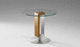 moderner Beistelltisch / Glas / rund