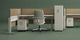 Schreibtischsystem für Open Space / bodenstehend / individuell / für mehrere Personen