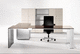 Chefschreibtisch / modern / Holz / Metall
