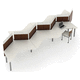 Schreibtisch für Open Space / modern / Laminat / für Gewerbegebrauch