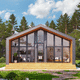 Fertigbauhaus / modern / 2-Etagen / aus Holz