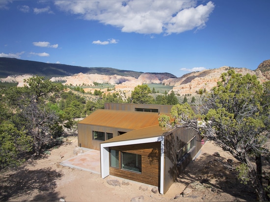 ERFÜLLEN SIE ENTWURFS-ABDECKUNGS-WÜSTEN-HAUS IM CORTEN STAHL