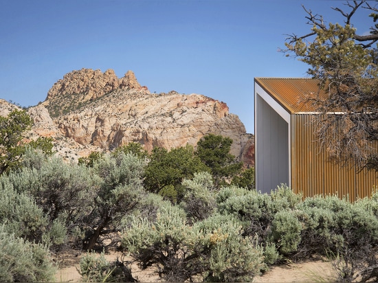 ERFÜLLEN SIE ENTWURFS-ABDECKUNGS-WÜSTEN-HAUS IM CORTEN STAHL