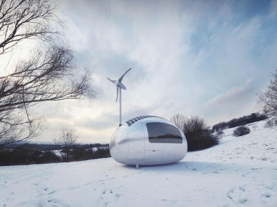 ECOCAPSULE IST EIN KLEINER, TRANSPORTFÄHIGER SCHUTZ FÜR OFF-THE-GRID LEBEN